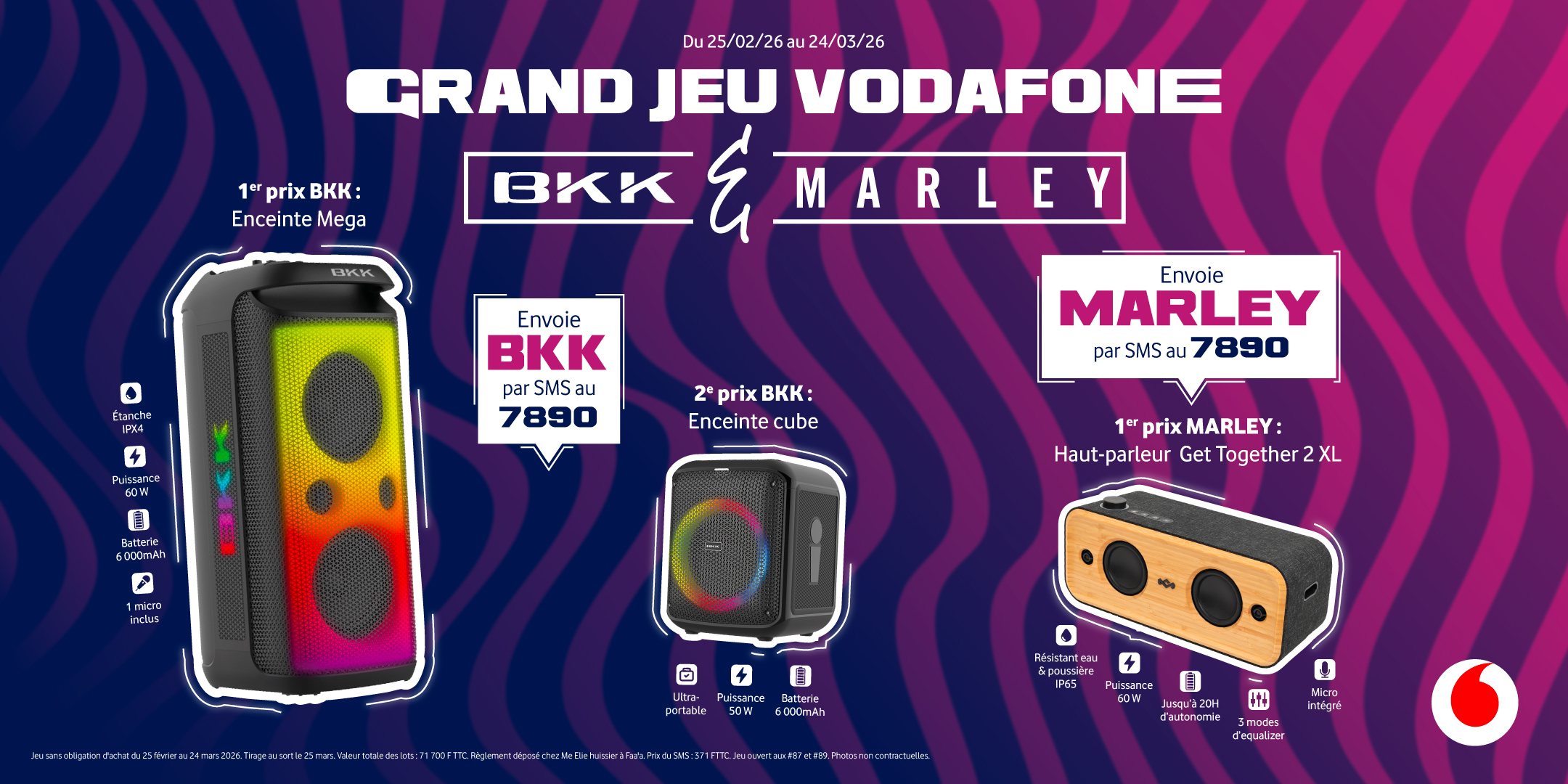 Grand Jeu SMS Vodafone ! 1 Galaxy S24 Ultra à gagner. Envoie S24 par SMS au 7890