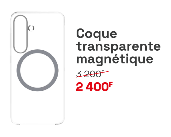 Coque transparente magnétique pour Galaxy S25 : 2 400 F au lieu de 3 200 F